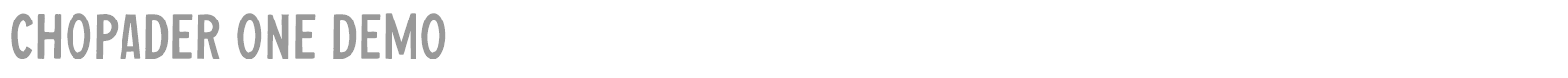 Chopader One font preview